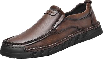 Generic Leather Shoes Mens Leather Large Size Mens Outdoor Shoes Casual Leather Shoes Hiking Shoes Mens Leather Dress Boots (Wine, 6.5)