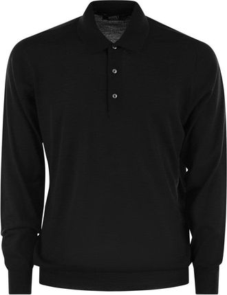 Fedeli Three-Button Virgin Wool Polo Shirt