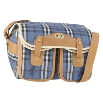 Burberry Pre-owned Cross Body Bags, female, Blue, Size: ONE SIZE Pre-owned Vintage Shoulder Bag