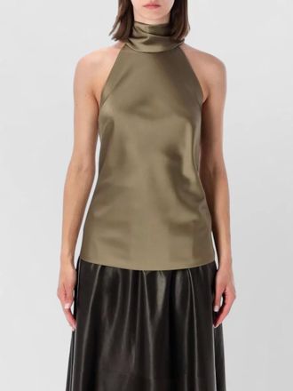 Ralph Lauren satin halterneck sleeveless blouse