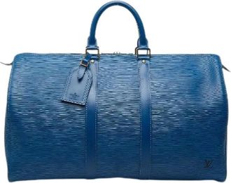 Louis Vuitton Pre-owned Weekend Bags, unisex, Blue, Size: ONE SIZE Pre-owned Keepall Epi Boston Bag