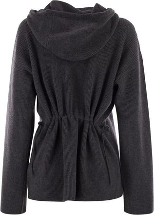 Fabiana Filippi Womens Ribbed-Knit Hooded Jumper Aw25 W