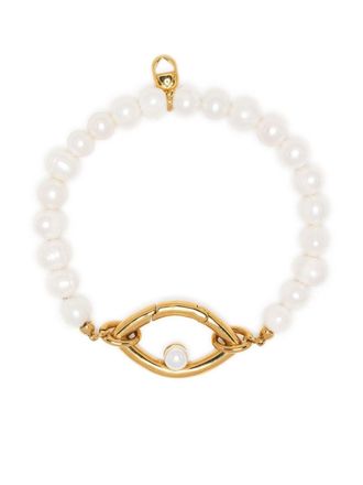 Capsule Eleven Bracciale Eye con perle - Bianco