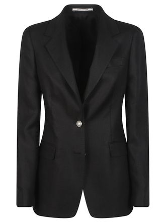 Tagliatore Black Classic Lapels Single Breasted Blazer