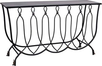 Wanderlust Deco Wanderlust Deco - Recibidor De Metal Envejecido Negro 144x40x79