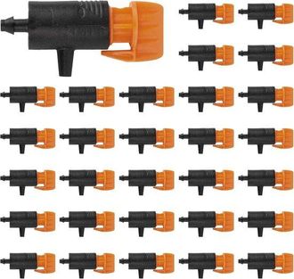 OEM Aspersores De Manguera De Goteo - Microirrigaci&oacute;n - Riego De Plantas - Caudal De Agua Ajustable - 30 Piezas - Negro Y Rojo