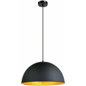 ETC Shop Lampada a sospensione lampada a sospensione che illumina i faretti in oro nero rotondi nel set comprese le lampadine a led