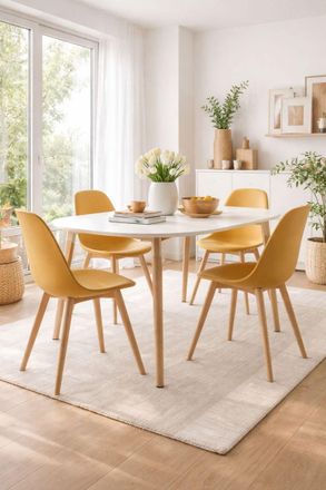 Regalos Miguel Packs Sillas Comedor - Pack 4 Sillas Kelen - Mostaza