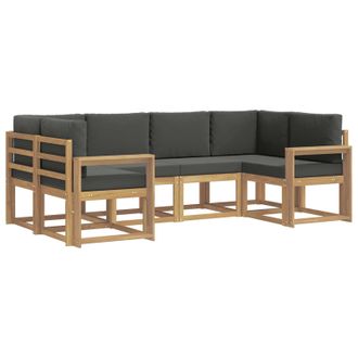 vidaXL Conjunto De Sof&aacute;s De Exterior 6 Pcs Blanco Y Antracita Vidaxl