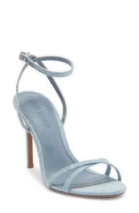 Steve Madden Ankle Strap Stiletto Sandal in Denim at Nordstrom Rack, Size 8.5