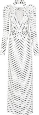 Atu Body Couture Abito lungo a pois - Bianco