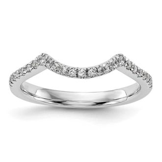 Diamond2Deal 14k White Gold Lab Grown Diamond Wedding Band Ring 1/4Ct Clarity- VS Color- G-H