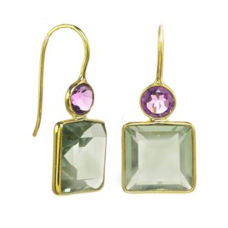 Rachel Reinhardt Jewelry Womens Pop Of Quartz Earrings In Green