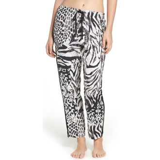 Natori Edgy Garden Print Pajama Pants in Black at Nordstrom, Size X-Large