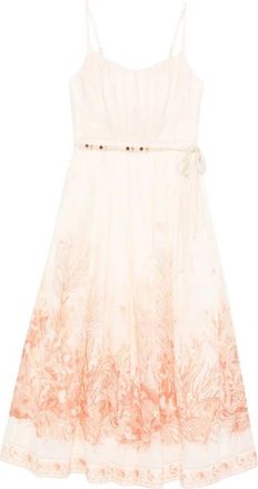 Zimmermann Wanderlust Corset Midi Jurk - Dames - Casual kleedjes - Veelkleurig - 2XS - Katoen - Kleedjes