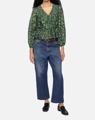 Sea New York Claude Print Top In Green
