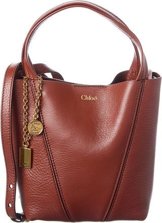Chlo&eacute; Spin Leather Bucket Bag