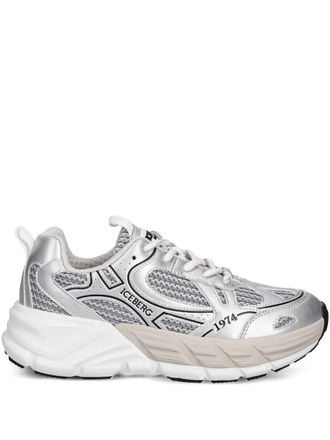 Iceberg ICB One metallic mesh sneakers - women - Fabric/Fabric/Polyurethane/Rubber - 40 - Grey