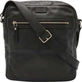 Gucci Black Leather Diamante Shoulder Bag (Authentic Pre-Loved)