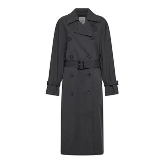 Toteme Trench Coats, female, Gray, Size: XS Crisp Summer Trench Coat