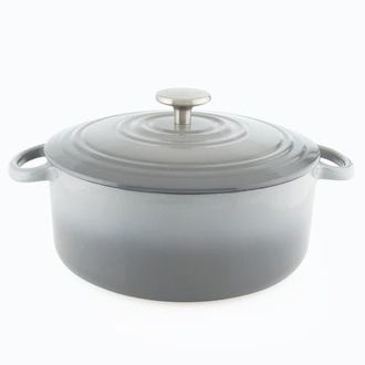Chantal 3 Qt Round Cast Iron Dutch Oven in Fade Gray at Nordstrom