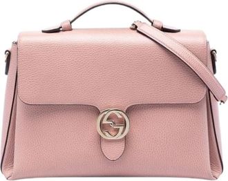 Gucci Pre-owned Satchel - Dames - Vintage Handtas - Roze - ONE Size - Leer - Vintage
