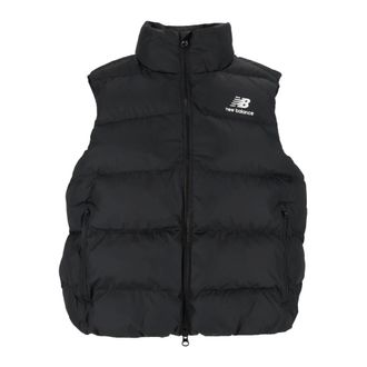 New Balance Boston Puffer Vest - Dames - Sport - Zwart - Maat: XS Poliester
