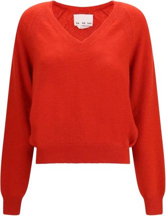 SA SU PHI Maglione Girocollo - - Knitwear - Donna - Rosso - L