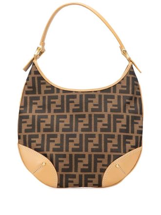 Fendi 2000-2010 Zucca Canvas hobo bag - women - Canvas/Calf Leather - One Size - Brown