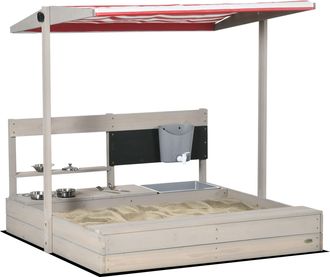 OUTSUNNY Arenero infantil 114x110x110 cm gris