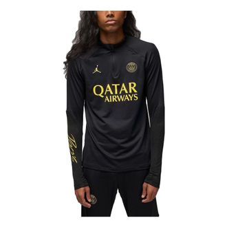 Nike Jordan Air Jordan x Paris Saint-Germain Strike Dri-FIT Soccer Drill Top Black Yellow DR4625-011