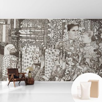 Tulup Tapete Tapete Vliestapete Mit Kleber - Fototapete Mit Motiv - Wandtapete Modern - Wanddeko Blumenportr&auml;ts 416x254 Cm