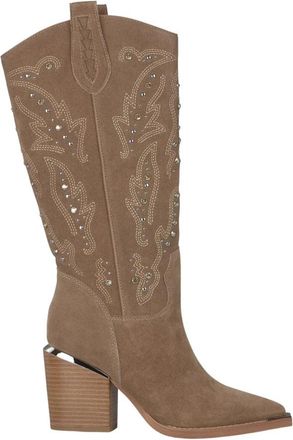 Alma En Pena Studded haklaars stenen - Dames - Cowboylaarzen - Beige - 36 EU - Schoenen