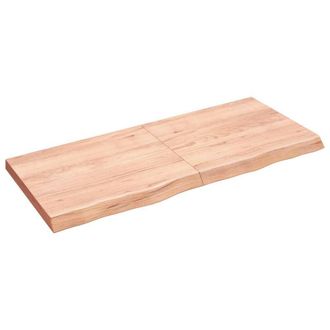 Berkfield Home Table Top Light Brown 140x60x(2-6) cm Treated Solid Wood Oak
