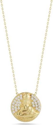 Sphera Milano Cubic Zirconia Buddha Pendant Necklace in Gold at Nordstrom Rack