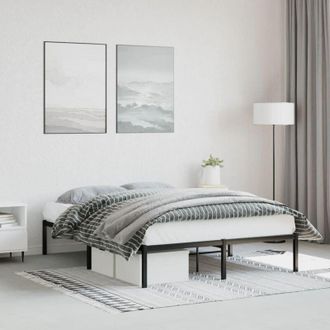 vidaXL Furniture Limited - Estructura De Cama Sin Colch&oacute;n Metal Negro