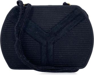Saint Laurent Black Cotton Shoulder Bag (Authentic Pre-Loved)