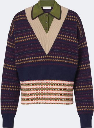 Dries Van Noten Jersey de jacquard en mezcla de lana