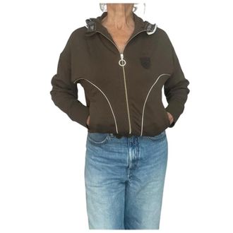 Aeronautica Gilet con cappuccio e zip - - Sweatshirts & Hoodies - Donna - Marrone - M