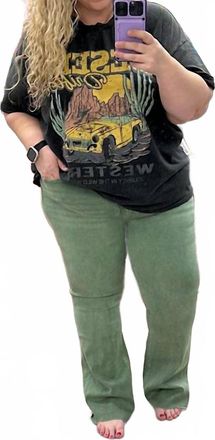 Flying Monkey Womens Ivy Lovervet Mr Bootcut Jeans In Olive