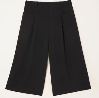 Fat Face FatFace Evie Black Satin Back Crepe Culotte