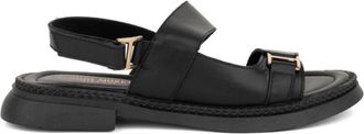 Sergio Moretti Casual Open Sandalen - Dames - Sandalen - Zwart - 38 EU - Schoenen