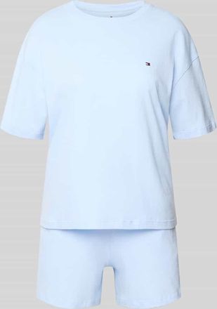 Tommy Hilfiger Regular Fit Pyjama aus reiner Baumwolle in Hellblau, Gr&ouml;&szlig;e XS