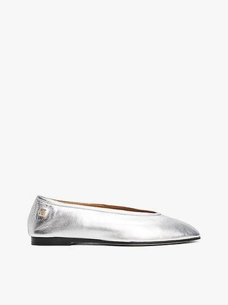Tommy Hilfiger Metallic Leather Ballerinas