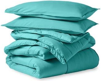 Bare Home All-Season Down Alternative Comforter Set in Turquoise at Nordstrom, Size Twin