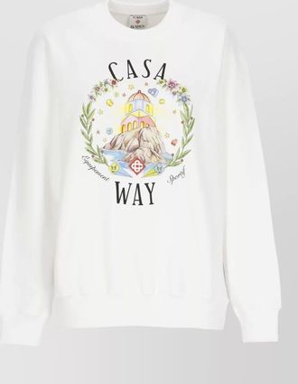 Casablanca crew neck casa way mountain sweatshirt