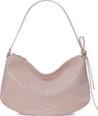 Kate Spade New York large loop crinkle patent leather shoulder bag in Morning Beach at Nordstrom