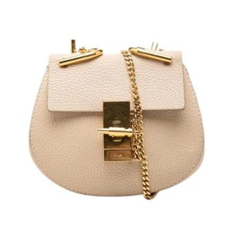 Chlo&eacute; Pre-owned Drew Cross Body Bag - Dames - Pre-owned - Beige - Maat: ONE Size Zijde