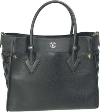 Louis Vuitton Vintage, unisex, Zwart, ONE Size, Leer, Pre-owned Vintage Handbag