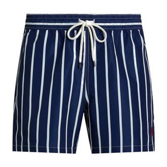 Polo Ralph Lauren Beachwear, male, Blue, Size: XL Traveler Slim-Fit Swim Trunks